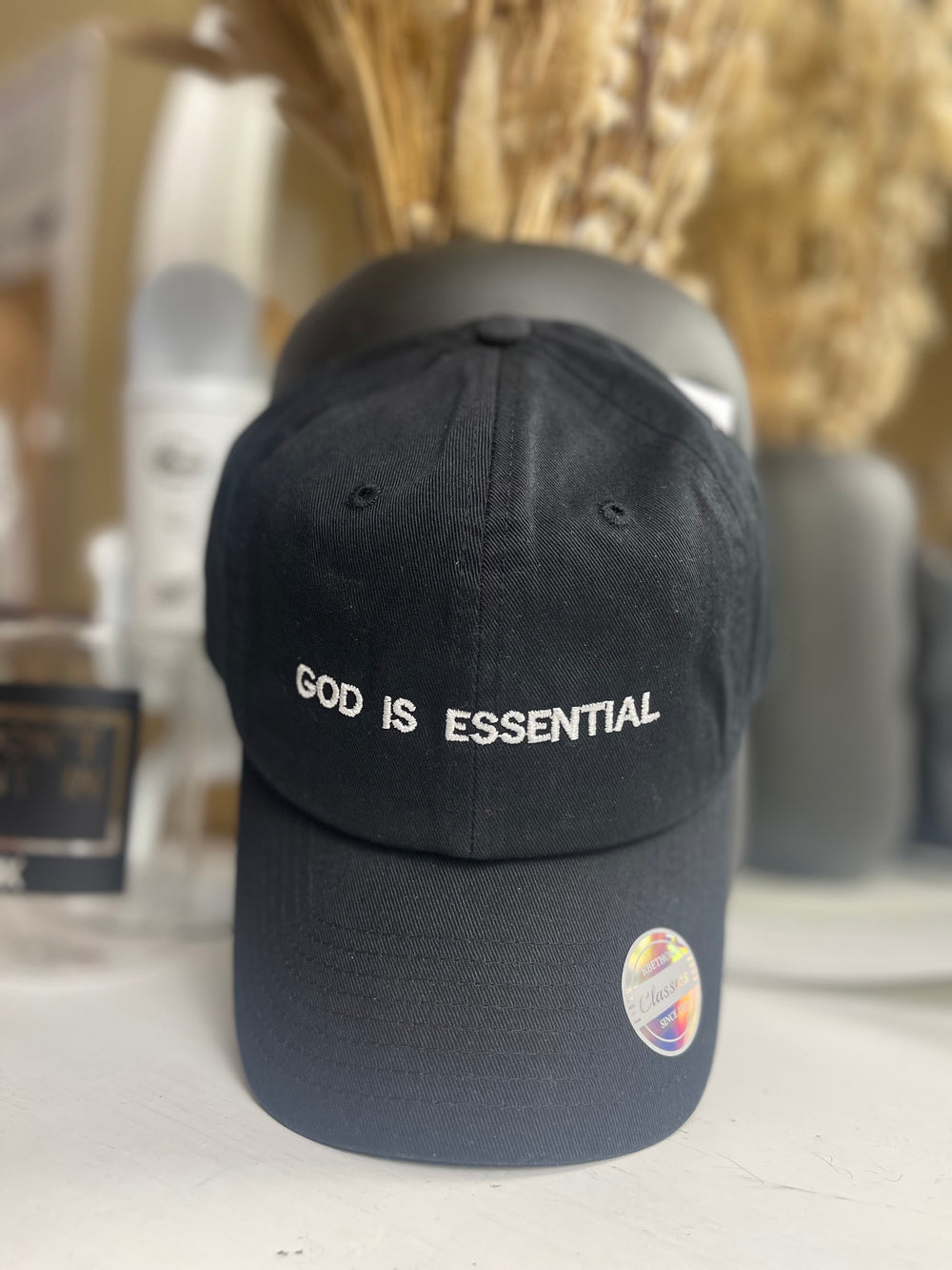 God is Essential Hat Black